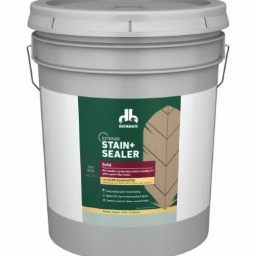 Duckback Solid Tintable White Tint Base Stain and Sealer 5 gal