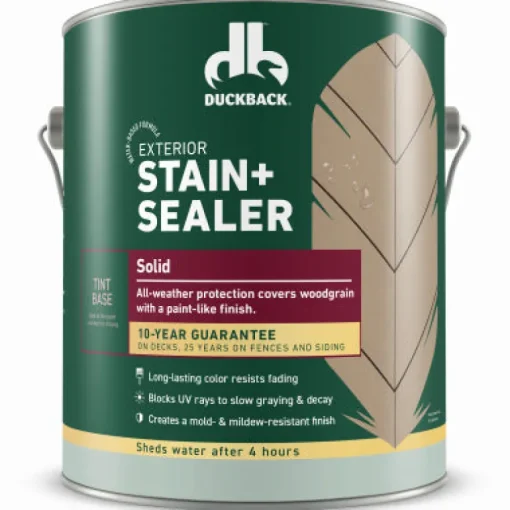 Duckback Solid Tintable White Tint Base Stain and Sealer 1 gal (Pack of 4)