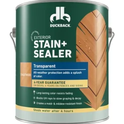 Duckback Transparent Chaletwood Stain and Sealer 1 gal. 300 to 400 sq. ft. Coverage Area (Pack of 4)