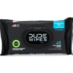DUDE WIPES Disposable Wet Wipes 48 count (Pack of 8)
