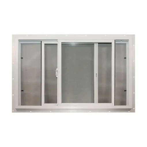 Duo-Corp Agriclass Double Slide Utility White Glass/Vinyl Window 23-1/2 W x 23-1/2 L in.