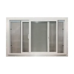 Duo-Corp Agriclass Double Slide White Glass/Vinyl Window 35.5 in. L X 35.5 in. H 1 pk