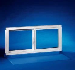 Duo-Corp Basement Double Slider White Glass/Vinyl Window 31.875 in. L X 15.5 in. H 1 pk