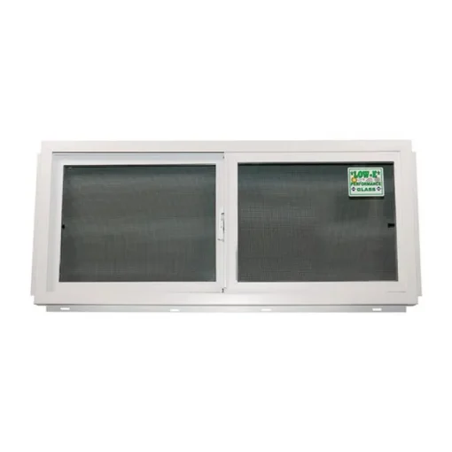 Duo-Corp Vinyl Frame 1/2 in. Insulated Glass Double Slider Basement Window 32 x 22 in.
