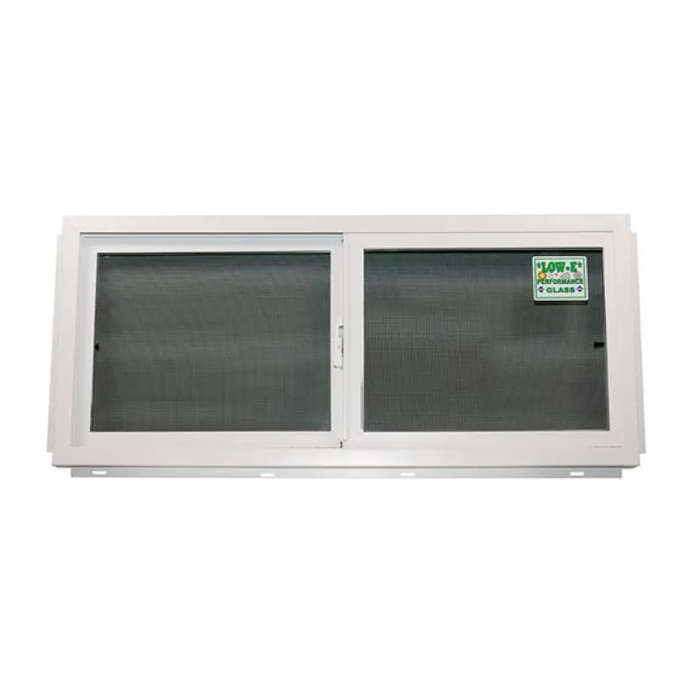 Duo-Corp Vinyl Frame 1/2 in. Insulated Glass Double Slider Basement Window 32 x 22 in.