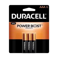 Duracell Coppertop AAA Alkaline Batteries 6 pk Carded