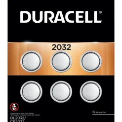 Duracell Lithium 2032 3 volt Electronic/Thermometer/Watch Battery 6 pk (Pack of 6)