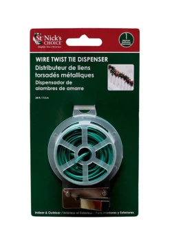 Dyno Green Wire Twist Tie Dispenser Indoor Christmas Decor