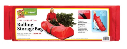 Dyno Red Rolling Tree Bag 7.5 ft. H X 22 in. W X 16.5 in. D