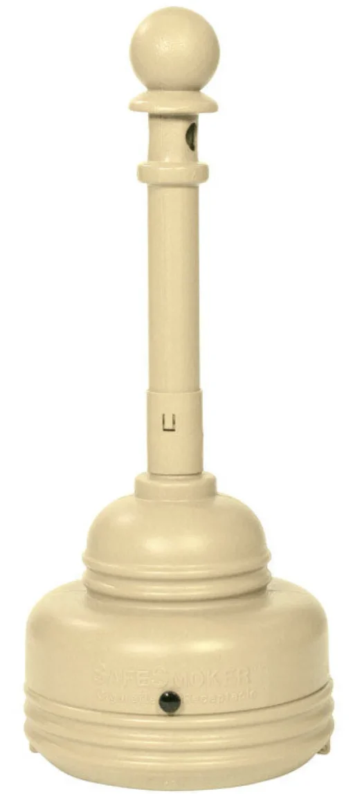 Eagle Beige Plastic/Steel Smoking Receptacle 5 qt