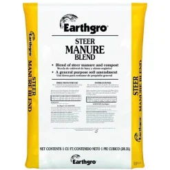 Earthgro Organic Steer Compost and Manure 1 cu.ft. for Vegetable Gardens, Flower Beds and Landscapes