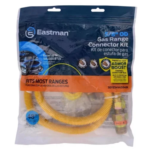 Eastman 1/2 in. FIP X 1/2 in. D MIP 48 in. Stainless Steel Installation Kit