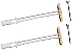 Easy Track 4 in. L Chrome Closet Toggle Bolt 2 pk