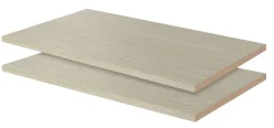 Easy Track Wood Laminate Weathered Gray Closet Organizer Shelf 14 in. x 23-7/8 in. x 5/8 in.