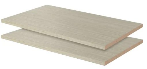 Easy Track Wood Laminate Weathered Gray Closet Organizer Shelf 14 in. x 23-7/8 in. x 5/8 in.