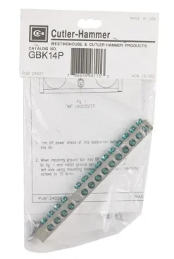 Eaton Cutler-Hammer 0 amps N/A V 14 space 14 circuits Bolt-On Mount Ground Bar Kit