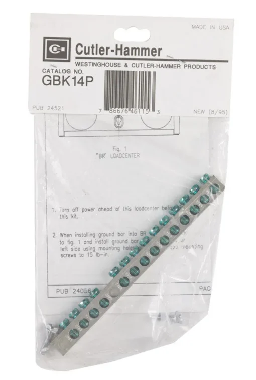 Eaton Cutler-Hammer 0 amps N/A V 14 space 14 circuits Bolt-On Mount Ground Bar Kit
