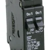 Eaton 2-Pole Plug-On Mount Type BR Circuit Breaker 3 L x 3 H x 1 W in. 20A 120V ac