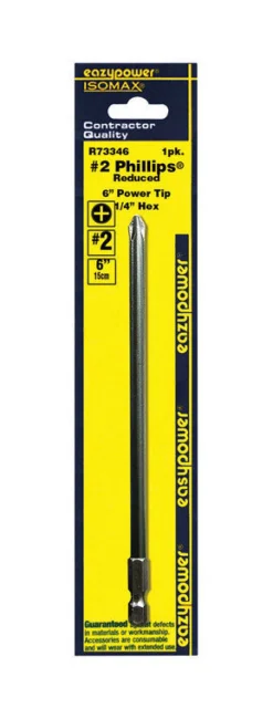 Eazypower Isomax Phillips 6 in. X 6 in. L Impact Double-Ended Power Bit Steel 1 pc