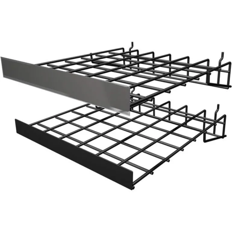 Ebsco 2.46 in. H x 14.23 in. W x 12 in. L Black Extension Pole Holder Display Rack Metal