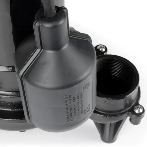 ECO-FLO 1/3 HP 3300 gph Cast Iron Tethered Float Switch AC Submersible Sump Pump
