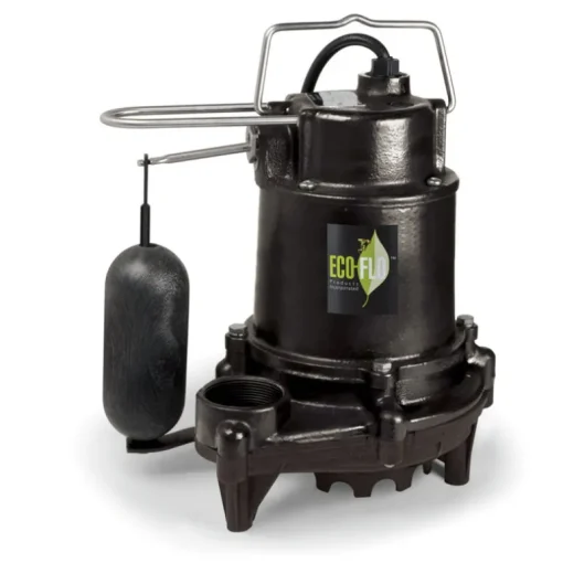 ECO-FLO 1/3 HP 3160 gph Cast Iron Vertical Float Switch AC Submersible Sump Pump
