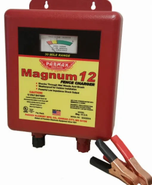 Electric Fence Charger, 30-Mile, Low Impedance, 12-Volt Battery