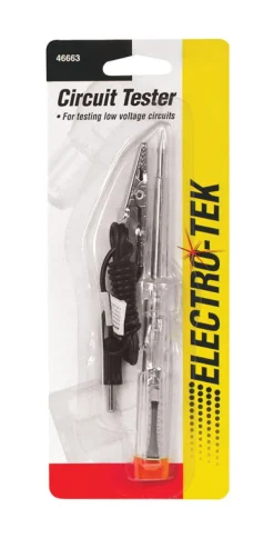 Electro Tek 12V Black & Silver Plastic and Metal Voltage Circuit Tester 7.5 W in.