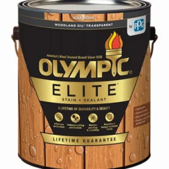 Elite Woodland Oil Stain & Sealant, Exterior, Kona Brown, 1-Gallon