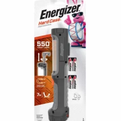 Energizer HardCase Plastic Black Non Rechargeable AA Battery LED Work Light Flashlight 550 lm.
