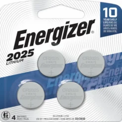 Energizer Lithium 2025 3 V 0.2 mAh Button Cell Battery 2025BP-4 4 pk