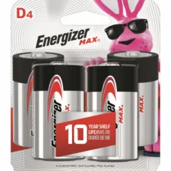 Energizer MAX D Alkaline Batteries 4 pk Carded (Pack of 12)