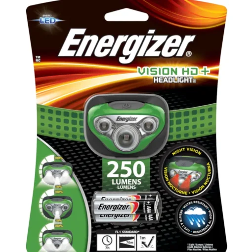 Energizer Vision HD + 350 lm Green LED Head Lamp AAA Battery
