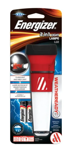 Energizer Weatheready Black & Red 55 lm. LED Flashlight with AA Battery