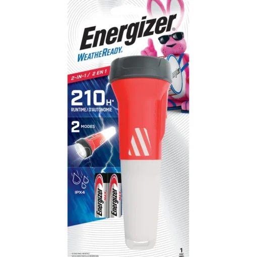 Energizer Weatheready Black & Red 55 lm. LED Flashlight with AA Battery