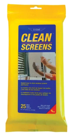 Ettore Screen Cleaner 25 pk Wipes (Pack of 12)