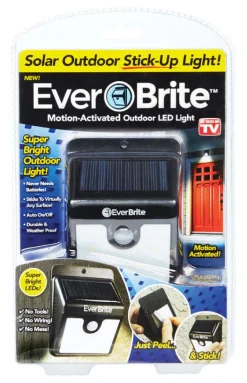 Ever Brite As Seen on TV Motion-Sensing Solar Powered LED Black Security Light