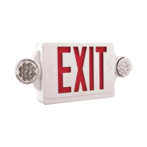 Exit with Emergency Lights LED Indoor Illuminated Sign