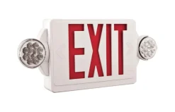 Exit with Emergency Lights LED Indoor Illuminated Sign