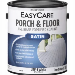 Exterior Satin Porch & Floor Coating, Urethane Fortified, White, Pastel Base, 1-Gallon (Pack of 2)