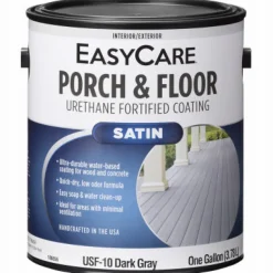 Exterior Satin Porch & Floor Coating, Urethane Fortified, Dark Gray, 1-Gallon (Pack of 2)