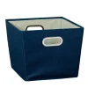 FABRIC STRG BIN NVY 11"