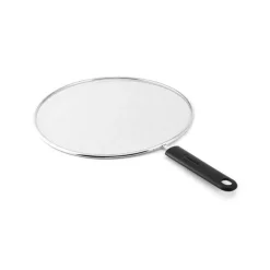 Farberware 11 in. L Black/Clear Carbon Steel Splatter Screen