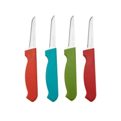 Farberware 3 in. L Plastic/Stainless Steel Paring Knife Set 4 pc.