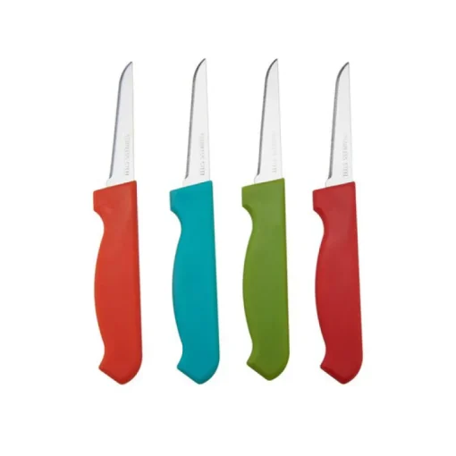 Farberware 3 in. L Plastic/Stainless Steel Paring Knife Set 4 pc.