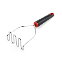 Farberware Black/Silver Plastic/Stainless Steel Potato Masher