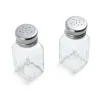 Farberware Clear Glass/Stainless Steel Salt and Pepper Shakers