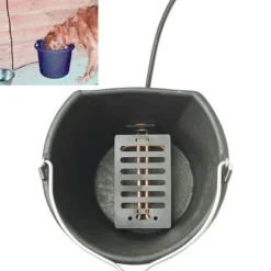 Farm Innovators Fb-15r 5 Gallon Black Rubber Heated Bucket