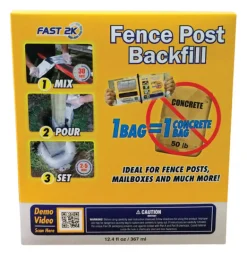 Fast 2K Gray Fence Post Backfill 12.4 oz. for Outdoor Use