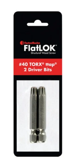 FastenMaster FlatLOK Steel Torx Ttap 1/4 Dia. in. Shank Driver Bit #40 x 2 L in.